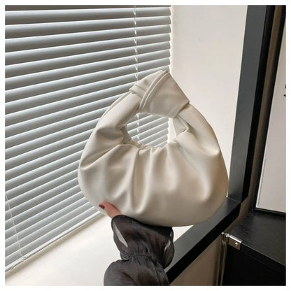 Tas Dames - Geplooide Cloud Bag met Gedraaid Handvat | Chique