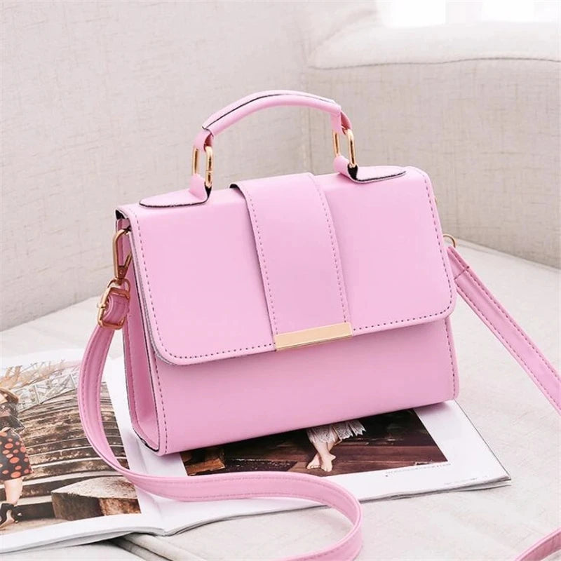 Tas Dames - Handtas met Klep en Gouden Metalen Detail | Chique