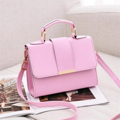Tas Dames - Handtas met Klep en Gouden Metalen Detail | Chique