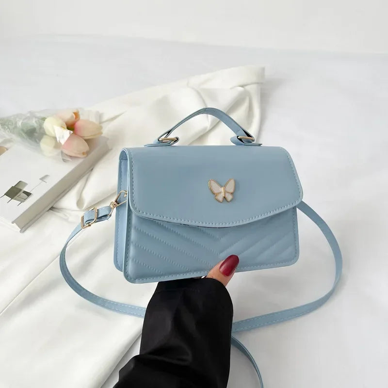 Handtas Dames - Mini Tas met Vlinder en Gewatteerde Flap | Chique