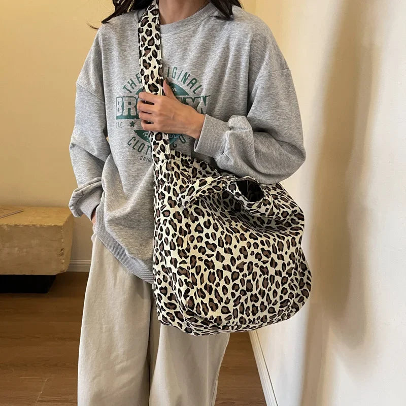 Tas Dames - Grote Zachte Shopper met Luipaardprint | Casual