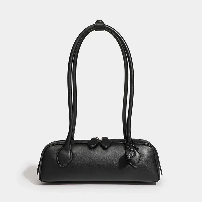 Tas Dames - Schoudertas met Hoge Boog en Bladdetail | Chique