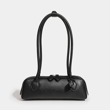 Tas Dames - Schoudertas met Hoge Boog en Bladdetail | Chique