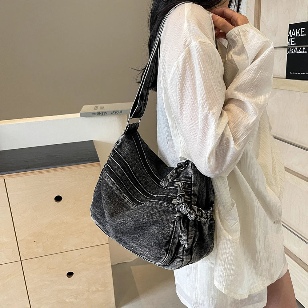 Tas Dames - Oversized Crossbody met Dubbele Rits | Casual