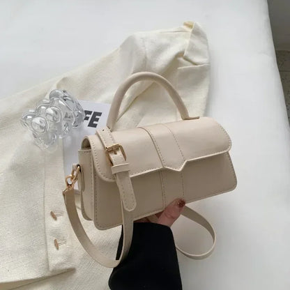 Tas Dames - Handtas met Klep en Gouden Gesp | Chique