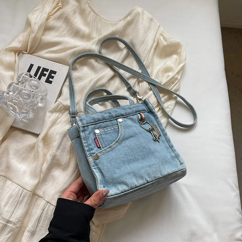 Handtas Dames - Casual Crossbody met Sleutelhanger en Vakjes | Speels