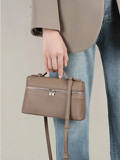 Tas Dames - Rechthoekige Crossbody met Dubbele Rits | Klassiek