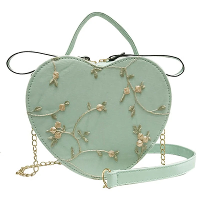 Tas Dames - Ronde Crossbody met Bloemen Borduursel | Zomer
