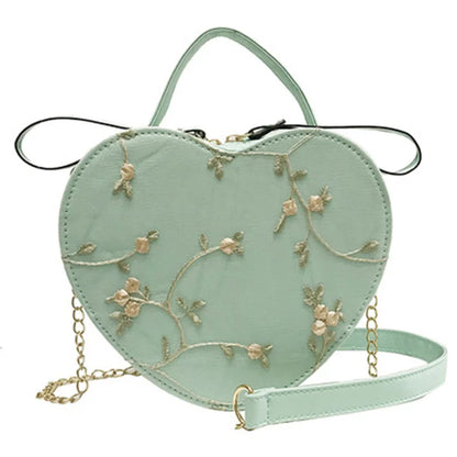 Tas Dames - Ronde Crossbody met Bloemen Borduursel | Zomer
