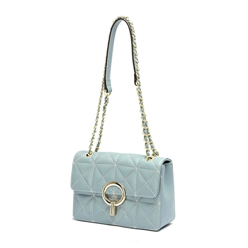 Tas Dames - Gewatteerde Schoudertas met Gouden Ketting | Elegant