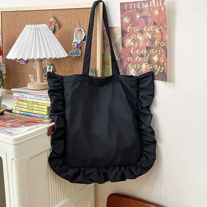 Tas Dames - Grote Shopper met Ruches en Schouderbanden | Romantisch