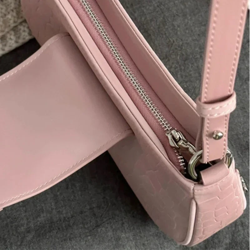 Tas Dames - Schoudertas met Hartsluiting en Ketting | Schattig