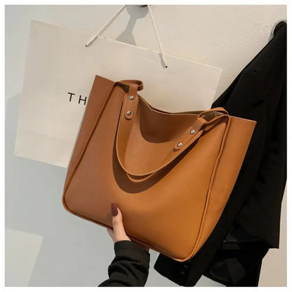 Tas Dames - Grote Bucket Bag met Brede Schouderband | Casual