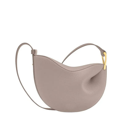 Tas Dames - Halfmaan Crossbody met Gouden Hardware | Minimalistisch