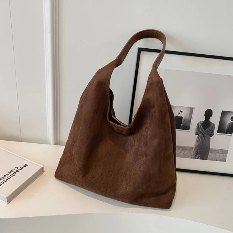Tas Dames - Grote Zachte Hobo met Brede Schouderband en Open Top | Casual