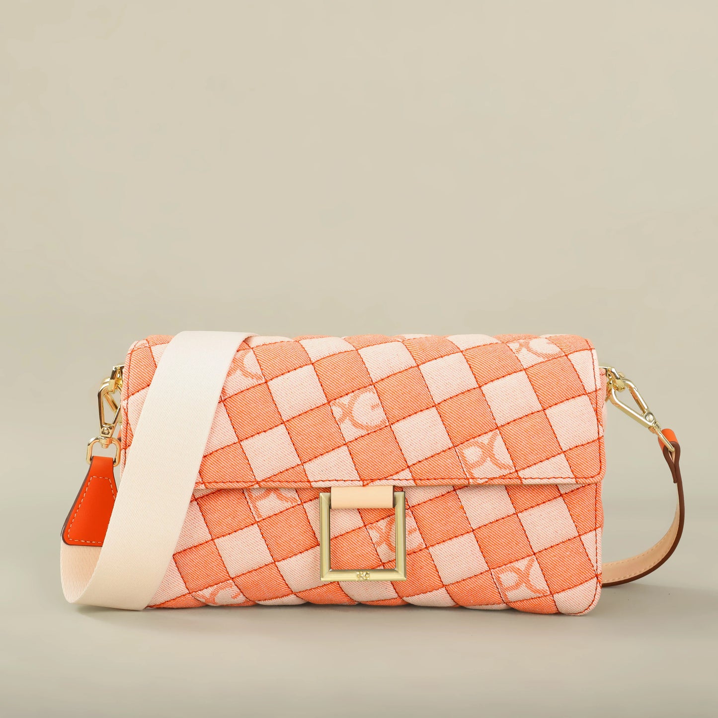 Tas Dames - Crossbody Schoudertas met Print en Brede Riem | Zomer