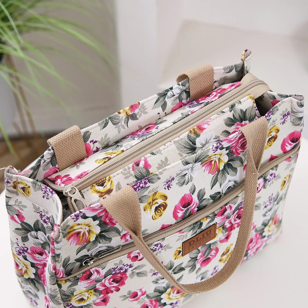 Tas Dames - Ruime Draagtas met Bloemenprint | Vrolijk Casual