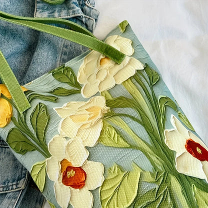 Handtas Dames - Grote Tas met 3D Bloemen Reliëf | Chique