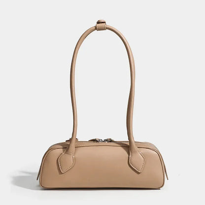 Tas Dames - Schoudertas met Hoge Boog en Bladdetail | Chique
