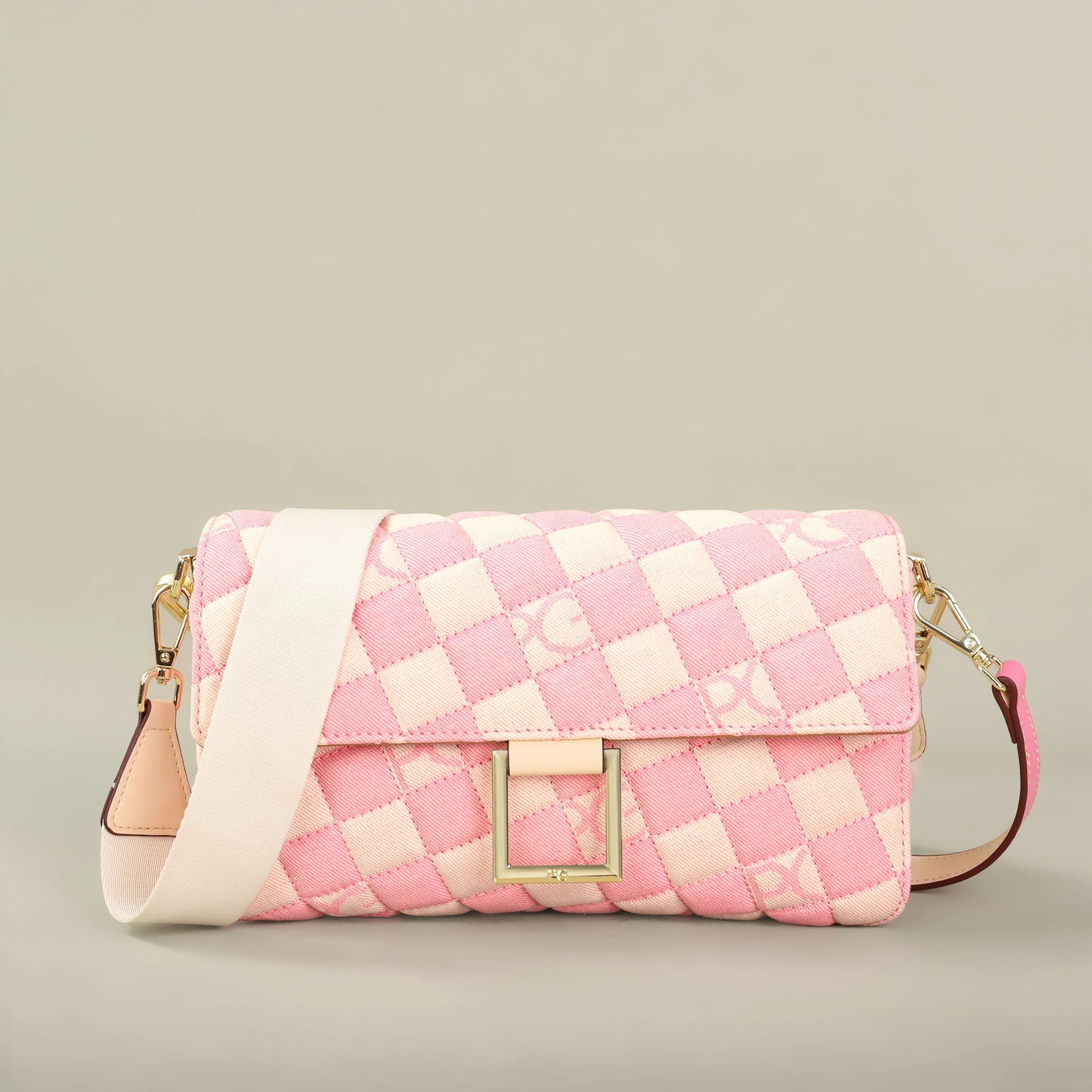 Tas Dames - Crossbody Schoudertas met Print en Brede Riem | Zomer