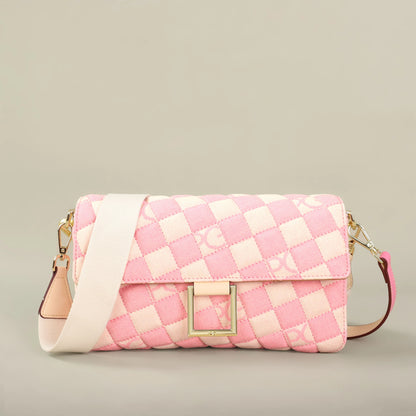 Tas Dames - Crossbody Schoudertas met Print en Brede Riem | Zomer
