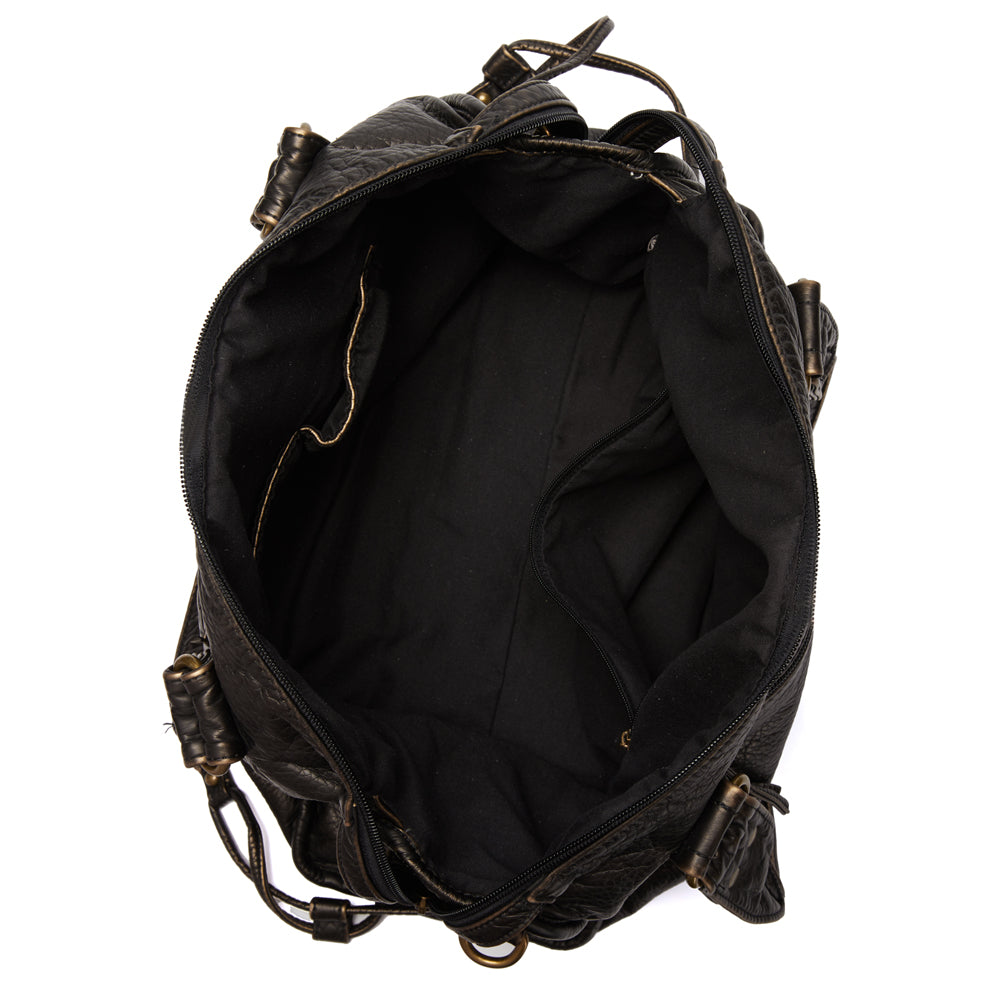 Tas Dames - Ruime Handtas met Gevlochten Details en Frontritsvak | Vintage