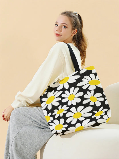 Tas Dames - Grote Tote Bag met Grafische Madeliefjesprint | Casual