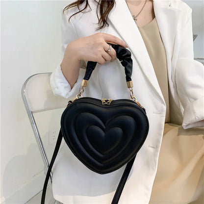 Tas Dames - Hartvormige Handtas met Gouden Ketting | Romantic