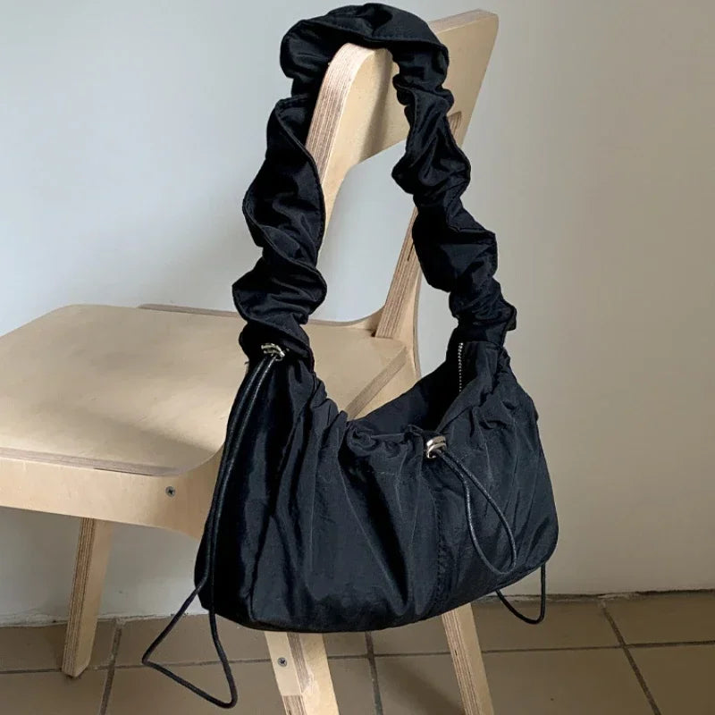 Schoudertas Dames - Gewatteerde Tas met Gerimpeld Detail | Casual