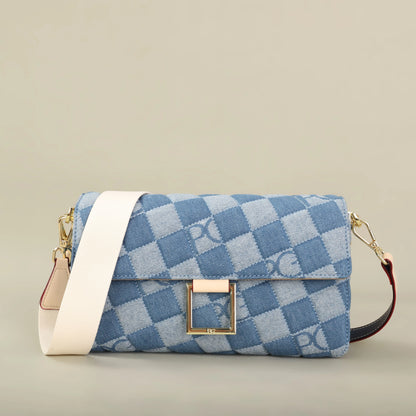 Tas Dames - Crossbody Schoudertas met Print en Brede Riem | Zomer