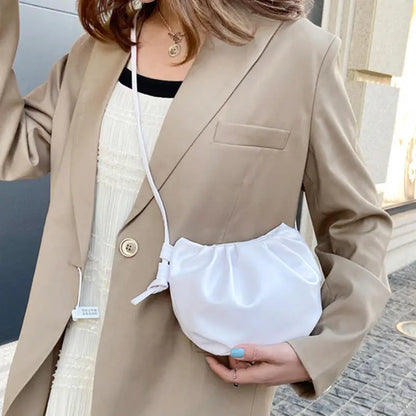 Tas Dames - Zachte Crossbody Clutch met Geplooide Look | Elegant