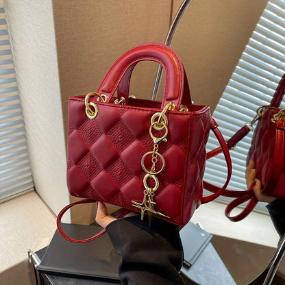 Handtas Dames - Gewatteerde Mini Tas met Gouden Hardware | Chique