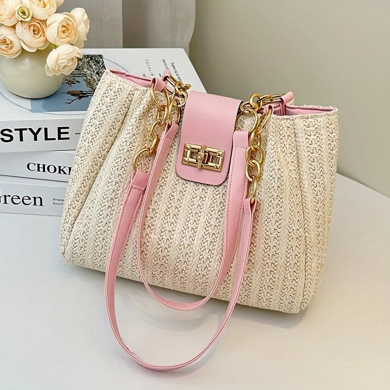 Tas Dames - Pluche Schoudertas met Handvat en Riem | Casual