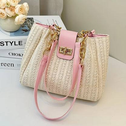 Tas Dames - Pluche Schoudertas met Handvat en Riem | Casual