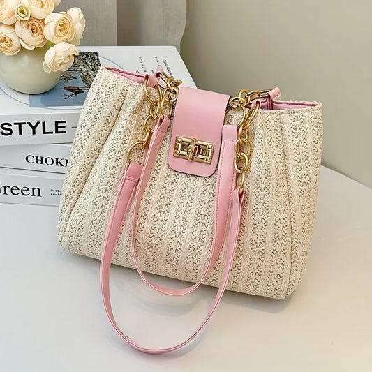Tas Dames - Pluche Schoudertas met Handvat en Riem | Casual