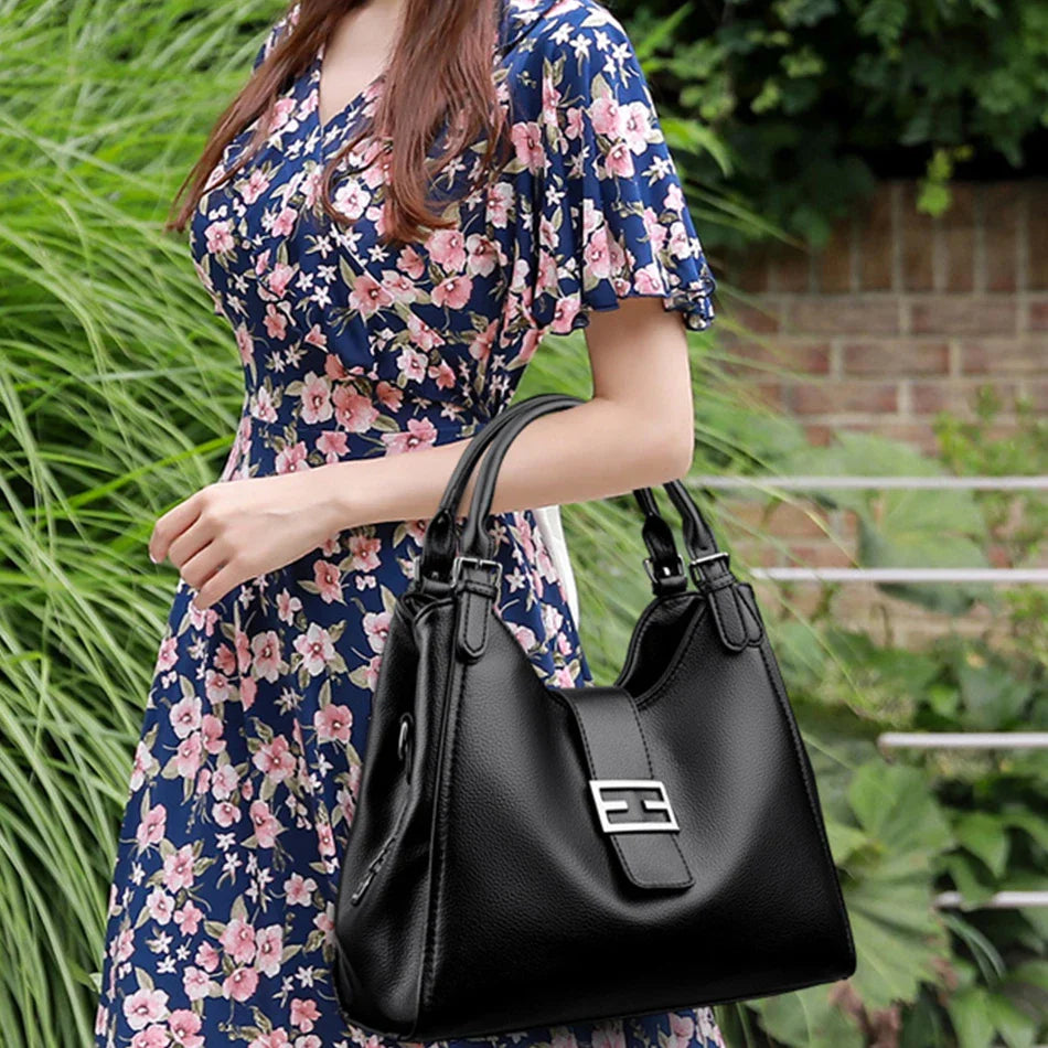 Tas Dames - Groot Model met Schouderriem en Dubbel Handvat | Chic