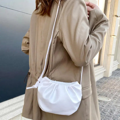 Tas Dames - Zachte Crossbody Clutch met Geplooide Look | Elegant