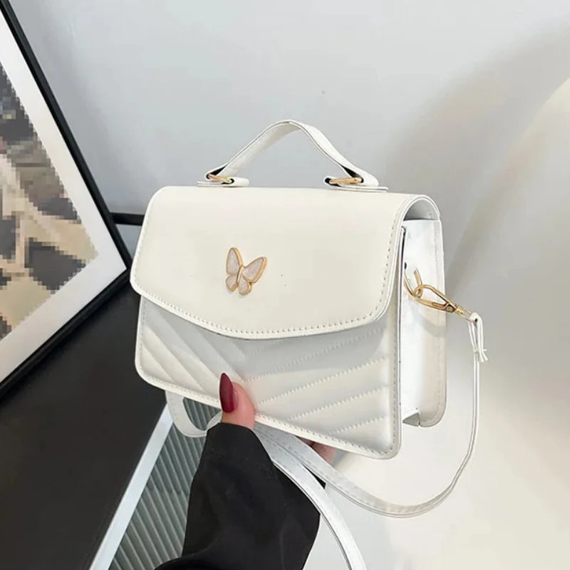 Handtas Dames - Mini Tas met Vlinder en Gewatteerde Flap | Chique