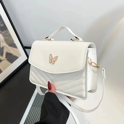 Handtas Dames - Mini Tas met Vlinder en Gewatteerde Flap | Chique