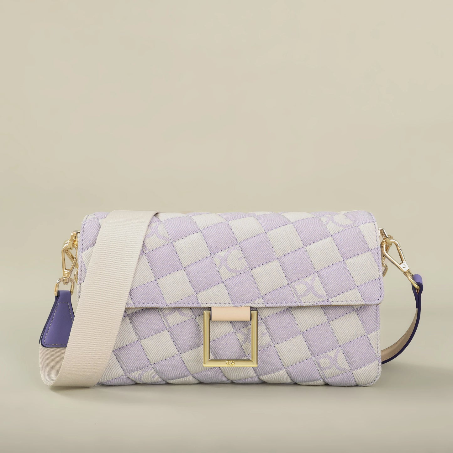 Tas Dames - Crossbody Schoudertas met Print en Brede Riem | Zomer