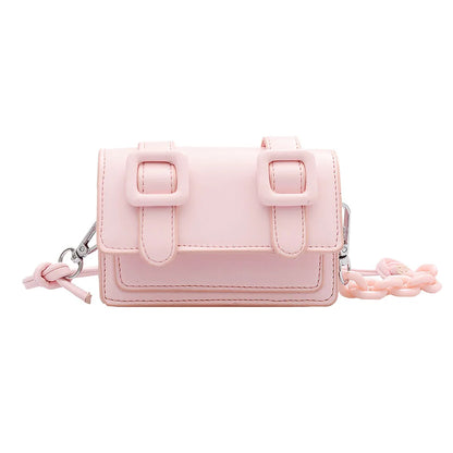 Mini Tas Dames - Crossbody met Dubbele Gesp en Ketting | Chique