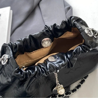 Tas Dames - Mini Glanzende Crossbody Clutch met Ketting | Veelzijdig