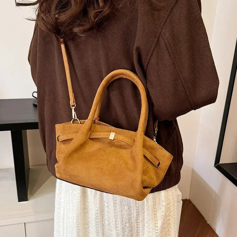 Handtas Dames - Compacte Tas met Strikdetail en Schouderband | Chique