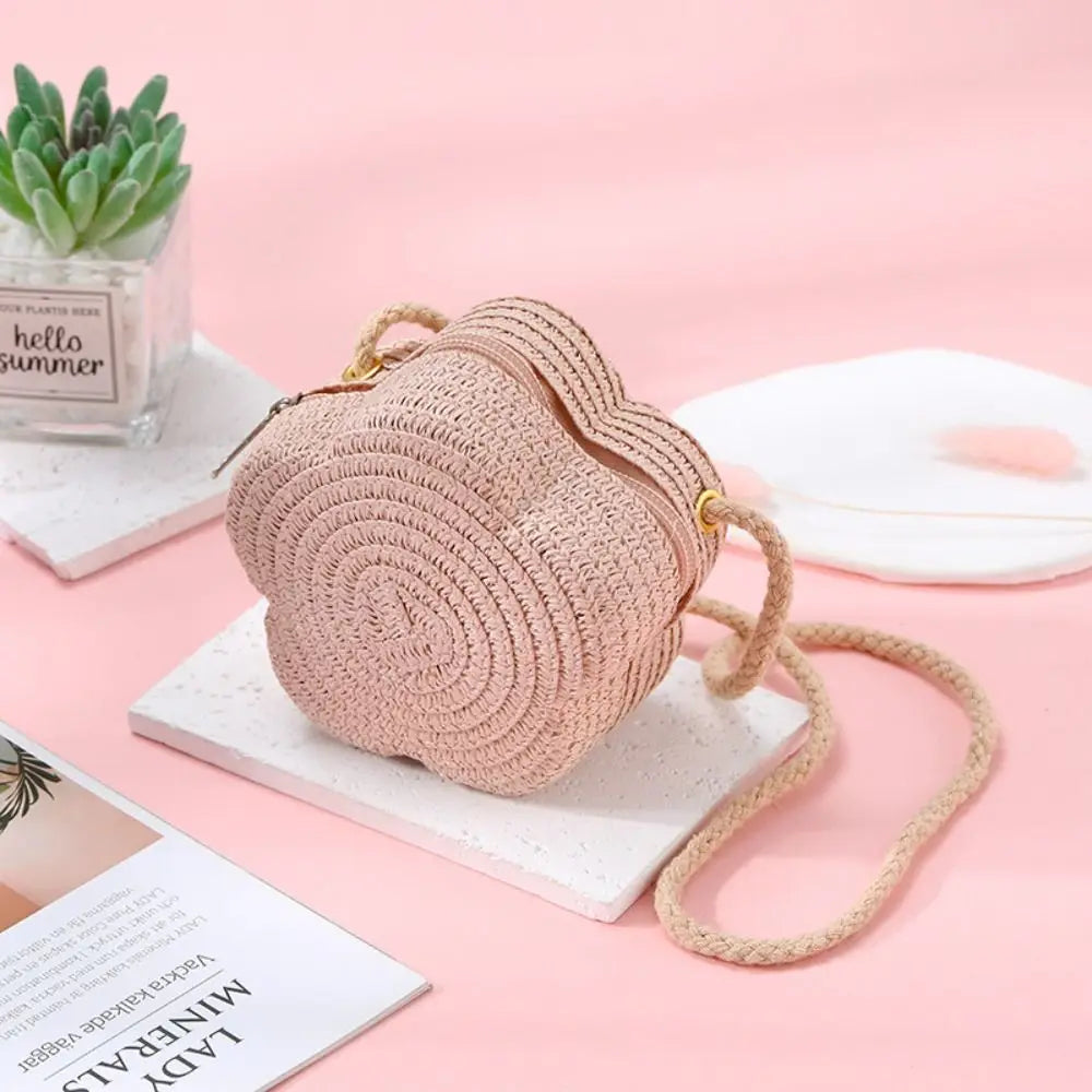 Tas Dames - Ronde Gevlochten Zomertas met Crossbody Riem | Casual
