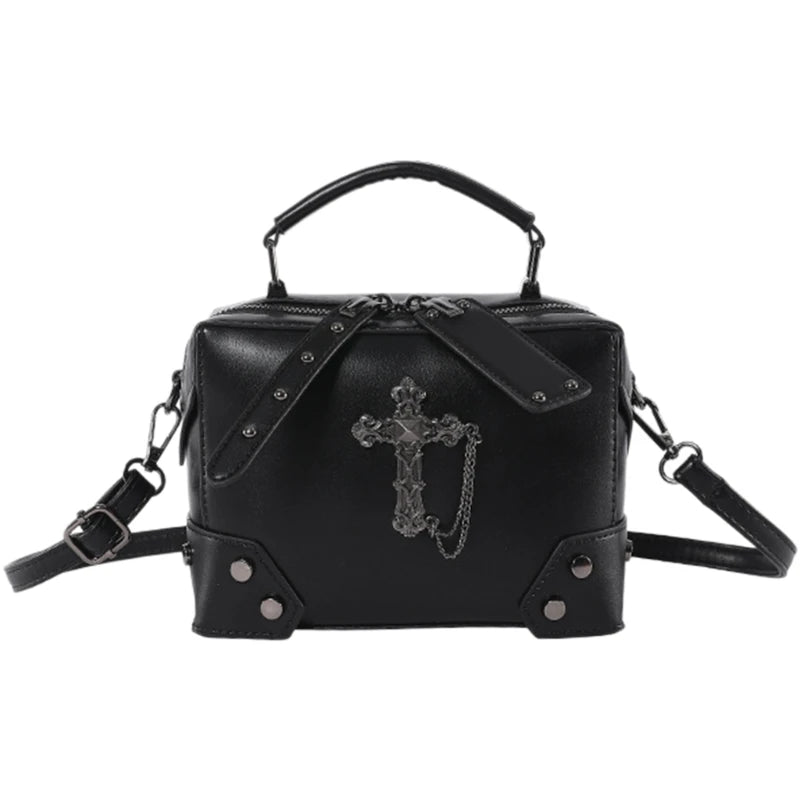 Tas Dames - Crossbody met Schedel Detail en Zilveren Studs | Casual