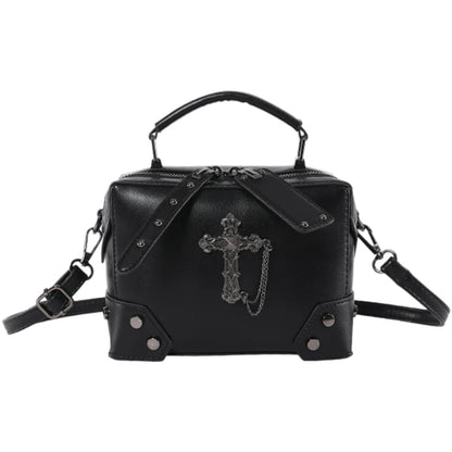 Tas Dames - Crossbody met Schedel Detail en Zilveren Studs | Casual