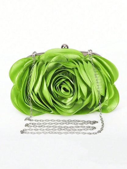 Tas Dames - Avondtasje met Bloem en Ketting | Elegant