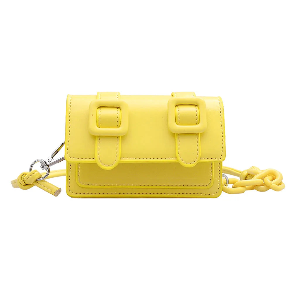 Mini Tas Dames - Crossbody met Dubbele Gesp en Ketting | Chique