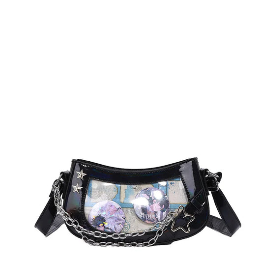 Tas Dames - Crossbody Tas met Ketting en Sterrendetails | Stoer