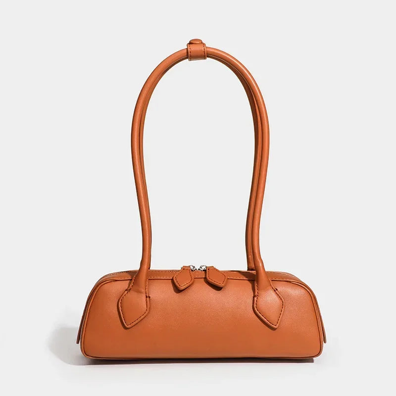 Tas Dames - Schoudertas met Hoge Boog en Bladdetail | Chique